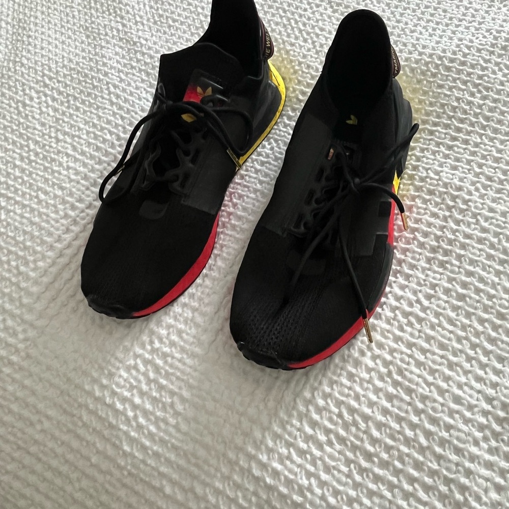 Adidas- running shoes red and yellow size 11